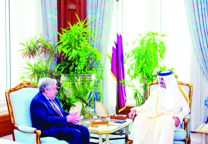 قطر تعلن عن دعم الأمم المتحدة بمبلغ 500 مليون دولار..وغوتيرس يؤكد على الحوار لحل الأزمة الخليجية