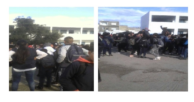 (بالصور) احتجاجات تلمذيّة ببنزرت للمطالبة بحق التعليم و اجتياز الامتحانات