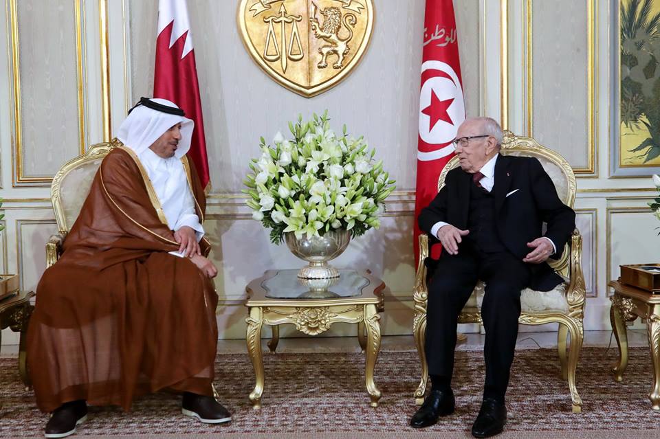 خلال لقاءه برئيس مجلس الوزراء القطر: السبسي يثمّن مواقف قطر و دعمها لتونس