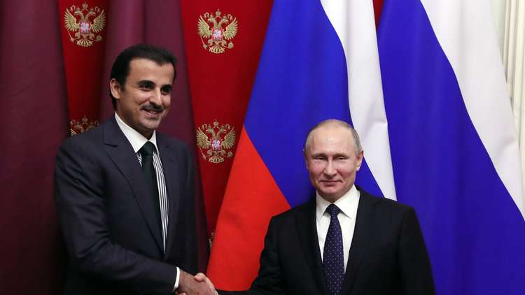 أمير قطر يبحث مع بوتين مستجدات الأوضاع الاقليمية