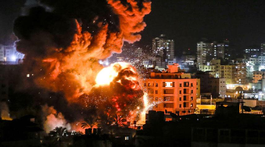 غارات صهيونية على قطاع غزة