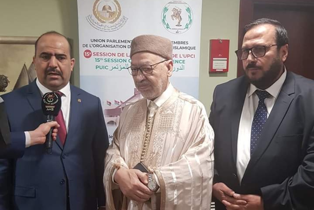 راشد الغنوشي يلتقي رئيس البرلمان الجزائري