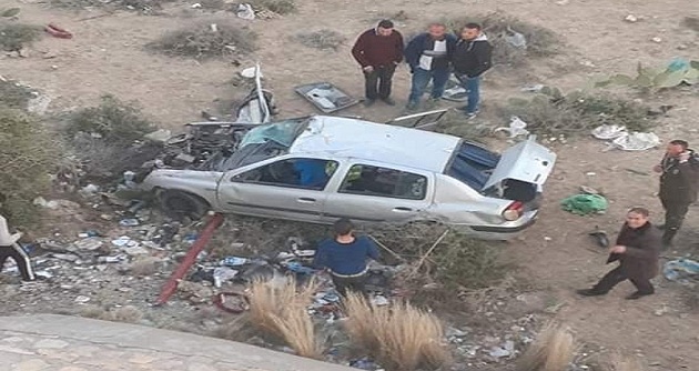 القصرين/ انزلاق سيّارة تقلّ 3 أشخاص وسقوطها في 